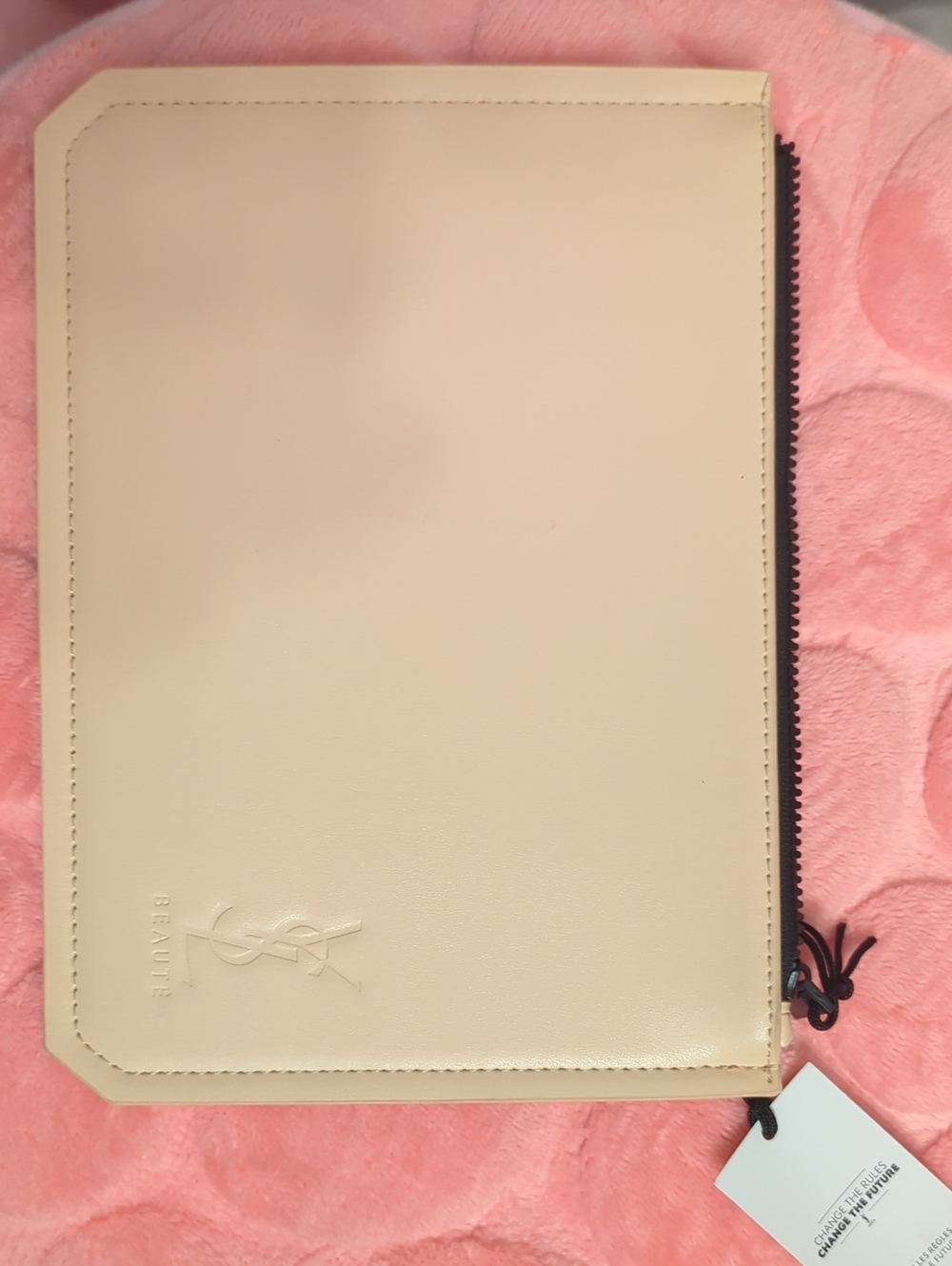 Yves Saint Laurent Cream Leather Mini Pouch